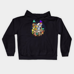 80s TV Toons Kids Hoodie
